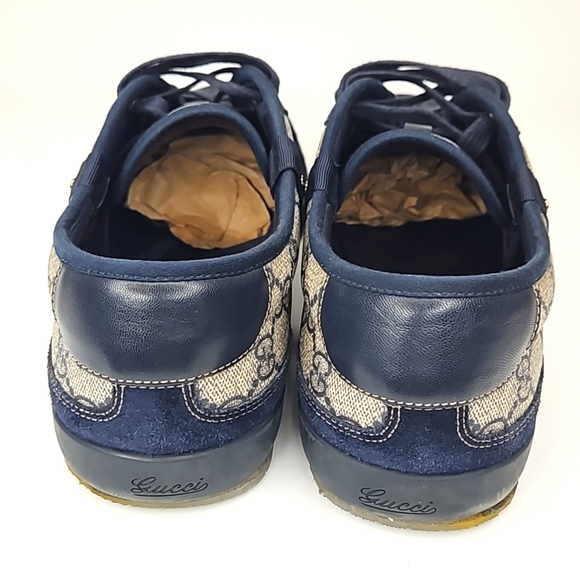 Authentic GUCCI Monogram Supreme Sneakers Men's size 10.5 Sneakers - Picture 12 of 16